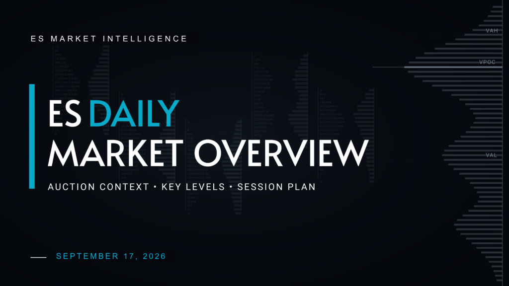 Siege Investments ES Daily Market Overview cover dated September 17, 2026.